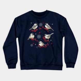 Winter Chickadees Crewneck Sweatshirt